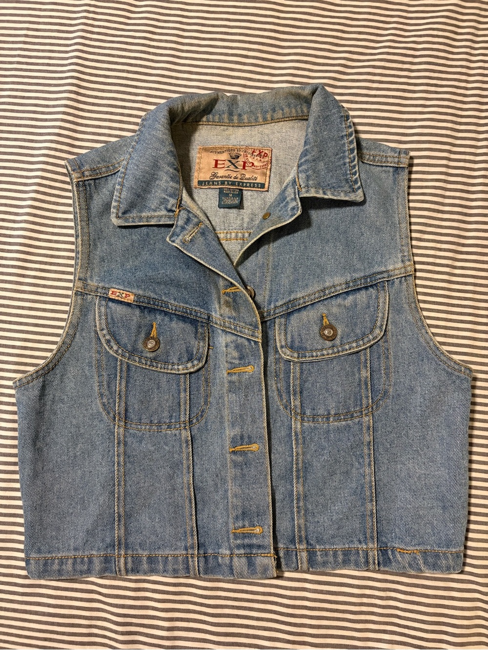 Denim Jean Vest - Vintage Light Blue